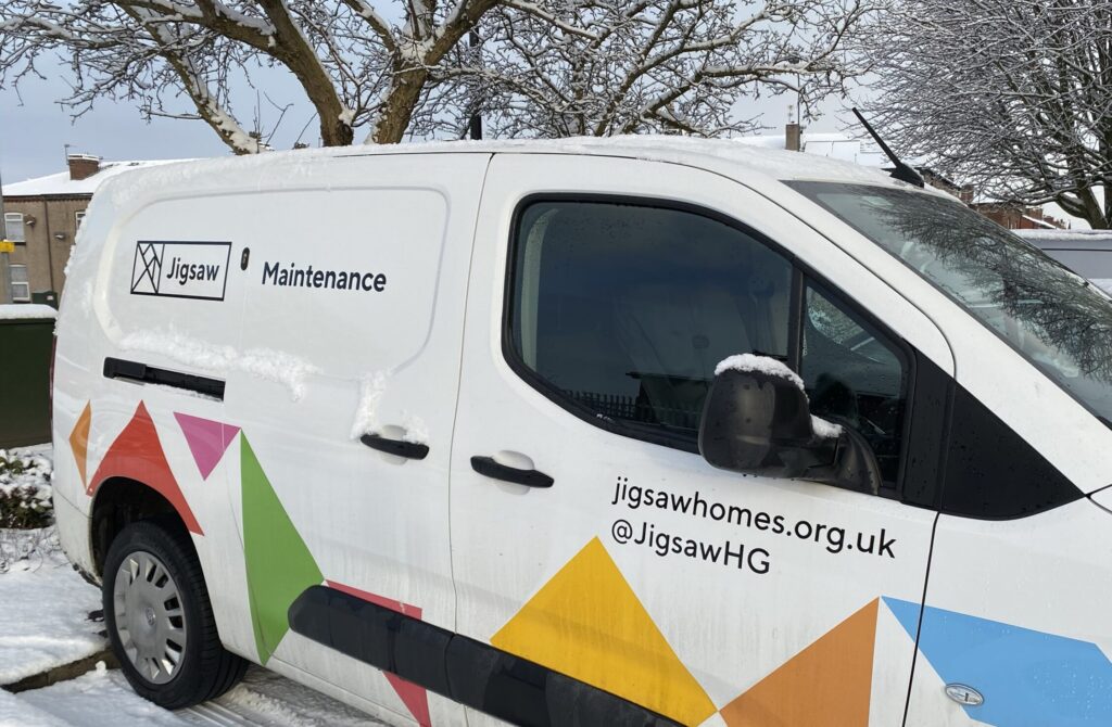 Repairs during the adverse weather conditions 16 Jan 2024. Jigsaw